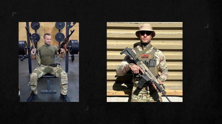 César se bat depuis mai 2023 sur le front de l’Est avec l’armée ukrainienne. Sur son compte Instagram, il distille des aperçus de sa vie, entre gros flingues, séances de muscu ou entraînements au tir