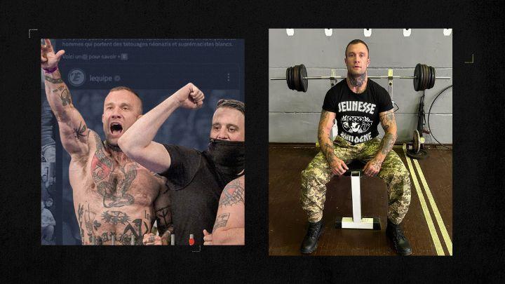 La photo de César en train de faire le fameux salut de Kühnen à trois doigts au stade est publiée sur les réseaux sociaux par le journal sportif l’Équipe. Il est à ce moment-là membre des Jeunesses Boulogne, un groupe d'hooligans héritiers du Kop of Boulogne. Il continue de porter le t-shirt de la bande en Ukraine.