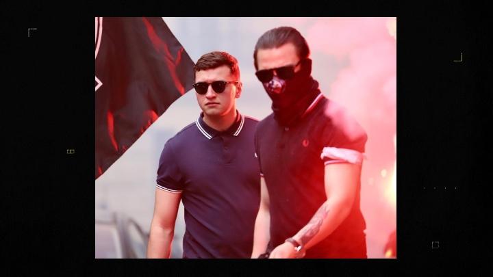 Marc de Cacqueray a un argument de poids pour reprendre le label. Il a avec lui l’un des héritiers directs d’Axel Loustau : son fils Gabriel. En mai 2023, c'est lui – en fond – qui mène la manifestation du C9M avec un autre lieutenant de Marc, Paul-Alexis Husak – ici masqué