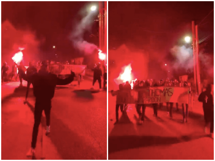 Samedi, près de 80 manifestants masqués et armés de barres de fer, se sont rendus dans le quartier de la Monnaie à Romans-sur-Isère, prétextant un hommage à Thomas