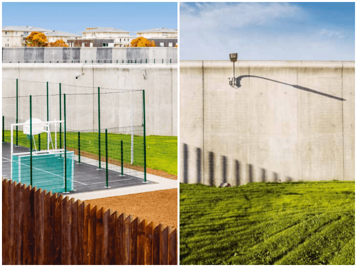 À la Sas de Caen, sur les photos disponibles sur le site de l'Apij, le mur d'enceinte est en béton