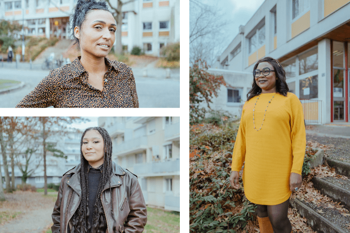 En haut, Sandra et à droite, Diane, font partie de l'association. En bas, Cannelle va commencer un stage chez Les Clandestines pour son mémoire universitaire.