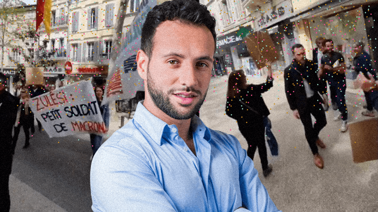 Alexandre Beddock, jugé pour avoir lancé des confettis sur un député macroniste