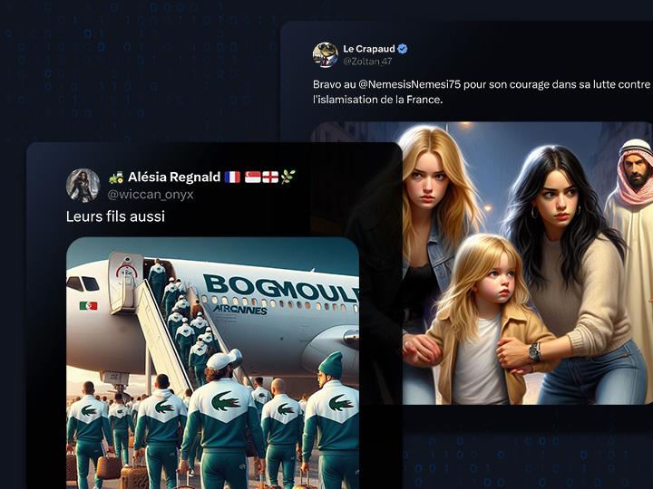 Le Crapaud est bien encarté chez Reconquête. Il est un des comptes les plus prolifiques dans la création d’images IA prisées de la fachosphère. Avec environ 27.000 abonnés, il peut publier quatre nouvelles photos par jour