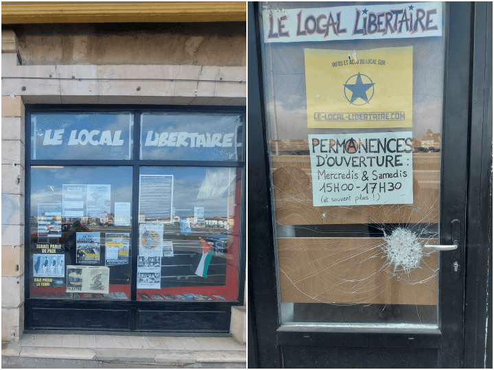 Ce n’est pas la première fois que le local Libertaire est victime d’intimidation