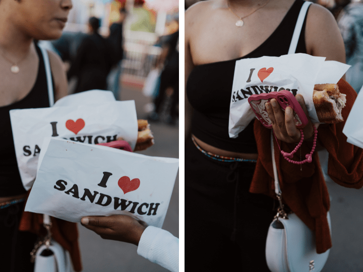 « Pardon mais c'est devenu un site de rencontre la Foire du trône », lâche Salma. « Tu crois que les gens sont venus faire des attractions ?! Ils viennent pour draguer hein ! 