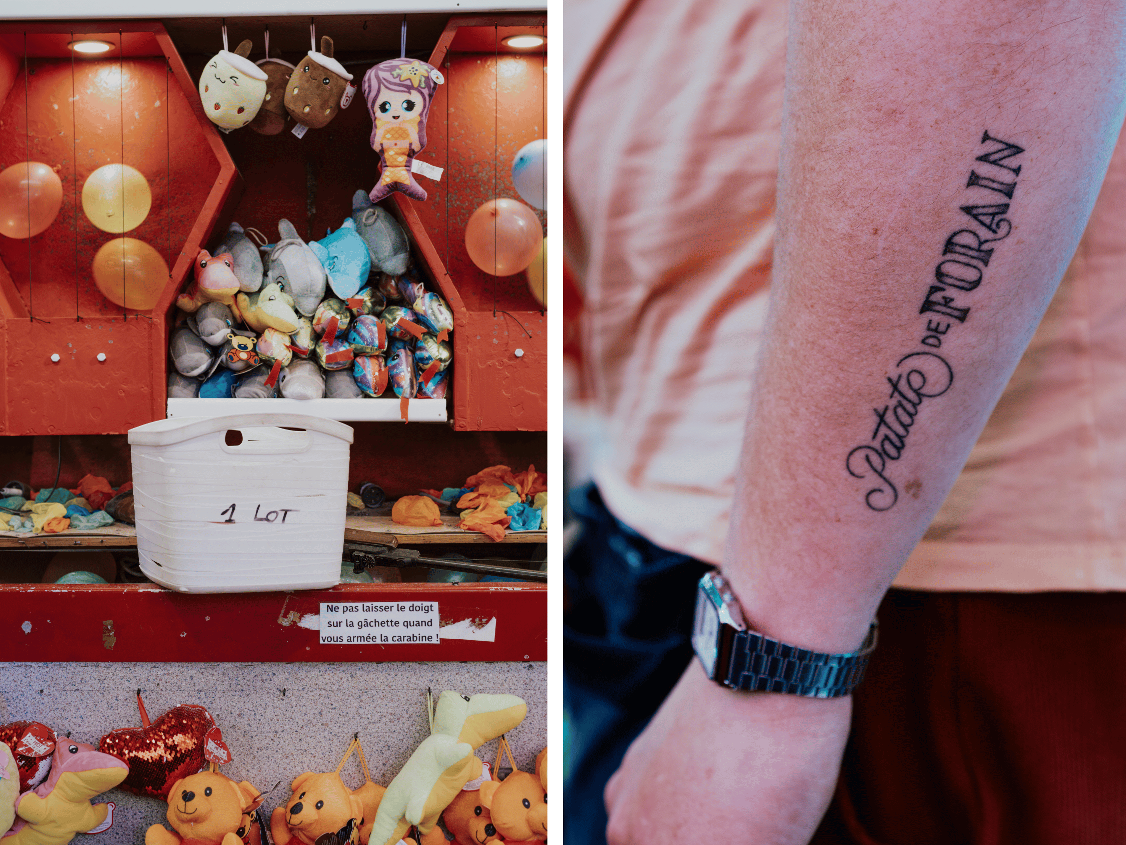 Gabin Lesot et son tatouage « patate de forain ».