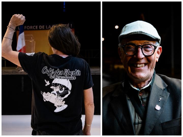 Carole fait partie du Café des Libertés, des militants anti-pass sanitaires connus pour leurs dérives conspirationnistes. Quant à Roger, un missionnaire, il assure que le descendant caché de Louis XVI, Henri V, va bientôt venir sauver la France, avec l'aide de Philippot