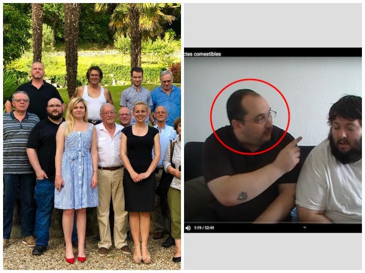 Sur un cliché, posté en 2019 sur Twitter par Edwige Diaz, vice-présidente du RN et elle-même députée girondine, à gauche de Julie Rechagneux se tient Sébastien Butel. Un membre du Toutatis clan qui a une rune nordique, symbole d'une division SS durant la Seconde Guerre mondiale