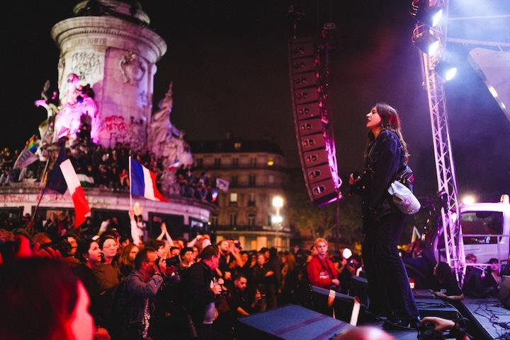 Des concerts se sont enchaînés tout au long de la soirée, avec Zaho de Zagazan, Etienne de Crécy, Thomas de Pourquery… Ici, la chanteuse Izia. 