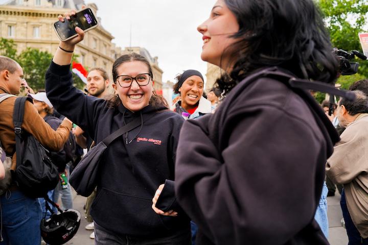 La foule est en liesse