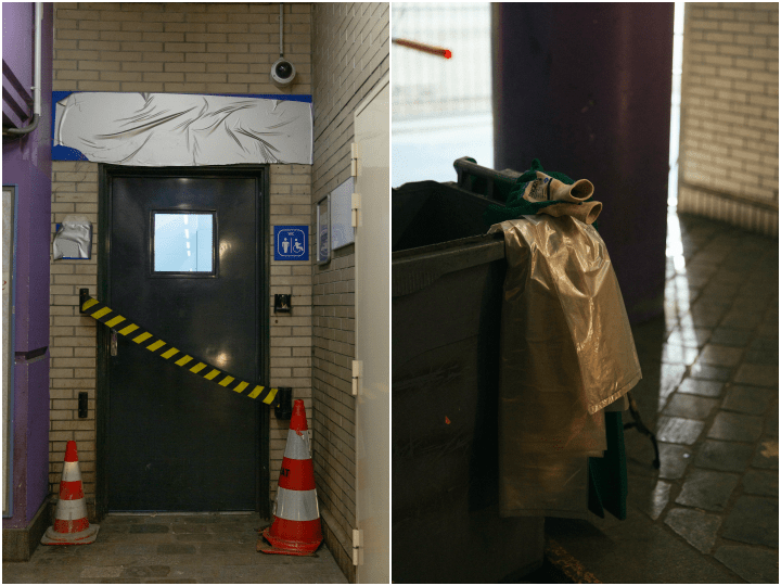 Les toilettes sont souvent fermées.