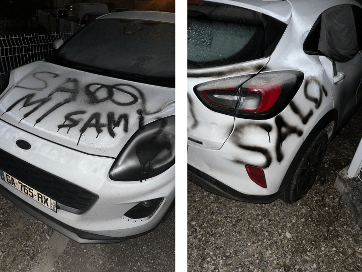 Le 11 février 2023, la voiture de la secrétaire de Sami Jabel a été vandalisé