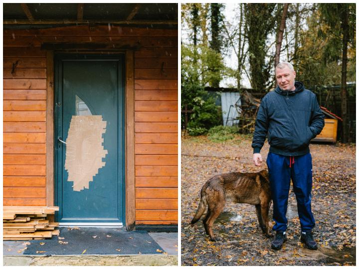 La porte du domicile de Sébastien, fils de Raymond Gurême, a été forcée et endommagée par les forces de l'ordre