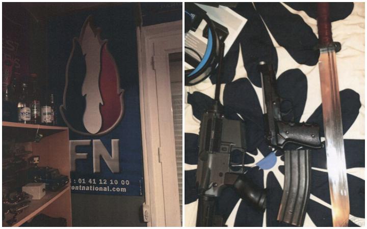 Au cours de la perquisition au domicile de Gwendal Cohin-Pourajaud, les policiers ont découvert une chambre d’ado recouverte d’affiches du Front national et des pétainistes des Nationalistes