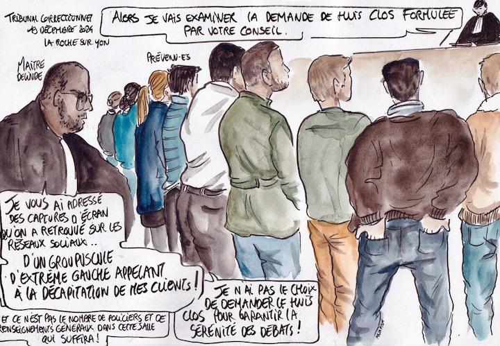 L'audience s'est déroulée en huis-clos partiel