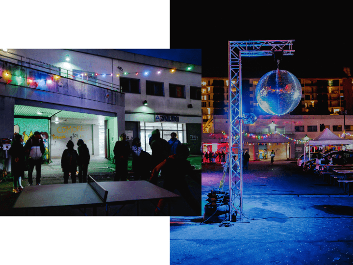 Keur Eskemm a organisé une soirée "Place à facettes" sur la dalle du Gros-Chêne