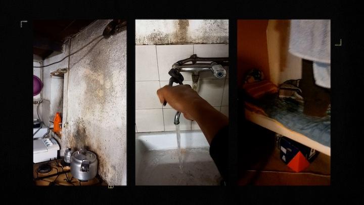 L’humidité du lieu empêche leurs vêtements de travail de sécher. Cet hiver, la plus grande bicoque, qui accueille 18 couchages, aurait été privée de chauffage