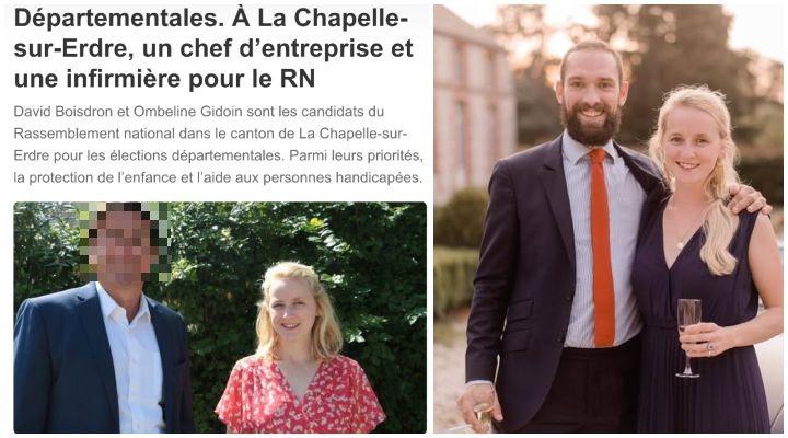 Stanislas Laugier n’est pas que le fils du DGPN Louis Laugier, il est également le mari d’Ombeline Gidoin de Monnerville, numéro trois de la liste RN aux élections municipales de Nantes en 2020 et candidate aux départementales 2021. Elle est au fait des activités de son mari, puisqu'elle like de nombreuses publications de la Ligue ligérienne