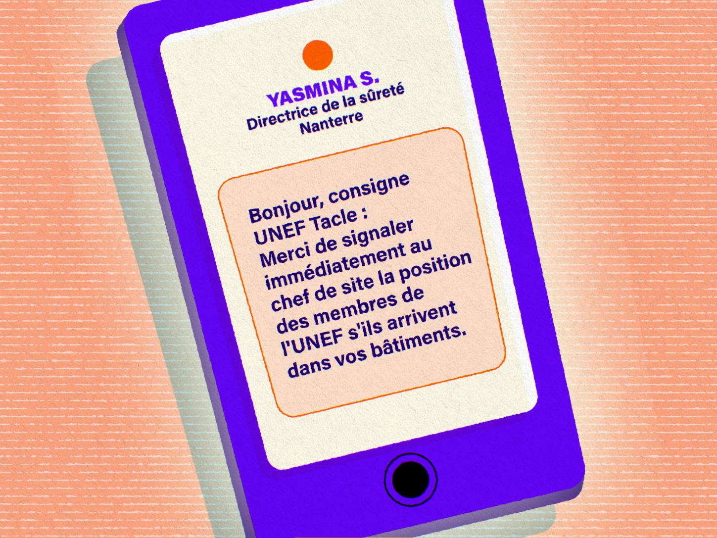 Yasmina S., la responsable de la sûreté de l'université Paris-Nanterre, aurait demandé à ses agents de prendre en filature des militants de l’UNEF