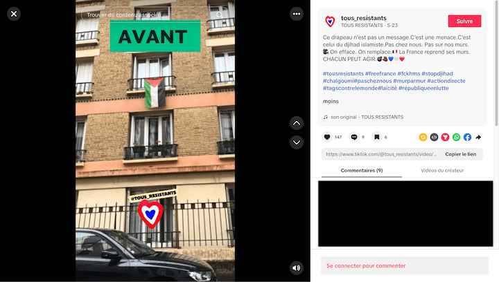 La rhétorique de Tous résistants est calquée directement sur celle de l’extrême droite identitaire française