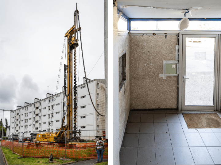 A Pouldavid, des travaux de réhabilitation des barres HLM ont commencé fin 2024