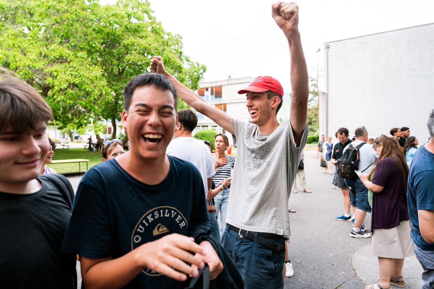 Victoire pour Gaspard et mention très bien pour Paul, sous le regard de Robin, satisfait lui aussi