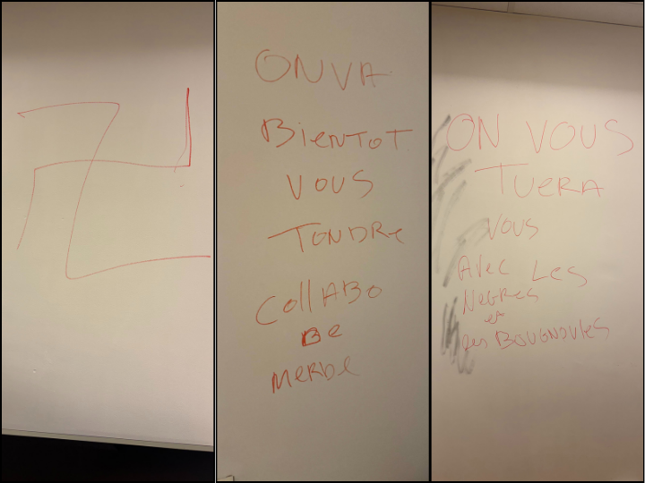 « Gauchistes de merde. On vous tuera avec les nègres et les bougnoules » : à Paris, des tags néonazis dans un lieu associatif face à l'Hôtel de Ville