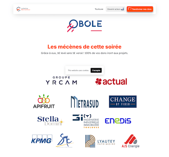 À la Nuit du Bien commun toulousaine, c'est Enedis qui a filé un coup de pouce pour l'organisation du gala. La filiale d'EDF n'a pas répondu à StreetPress