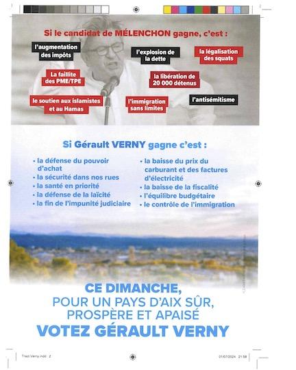 L’immense majorité du budget de Gérault Verny est partie dans une centaine de milliers de tracts et de courriers