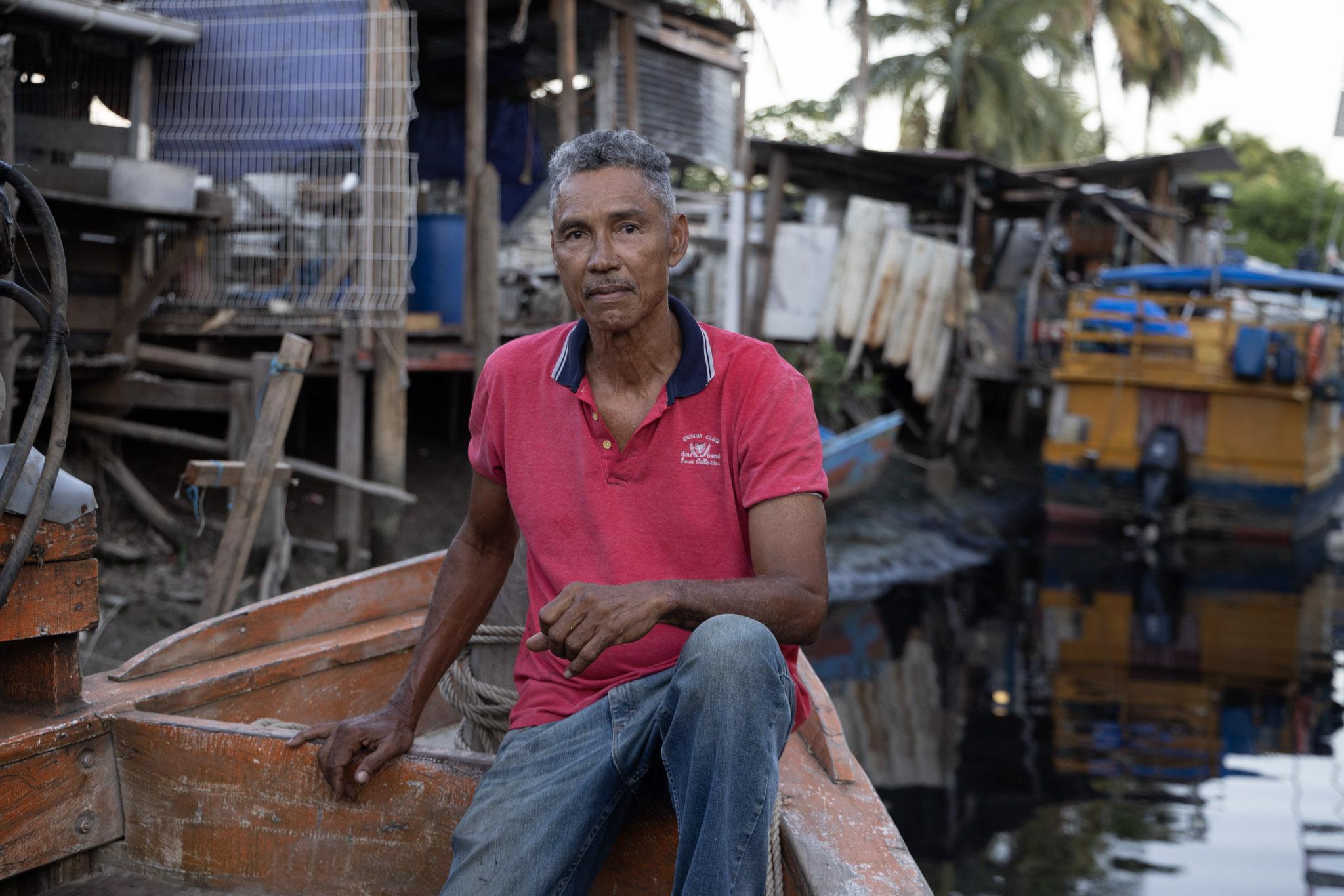 Rommel Todd, pêcheur arrivé en Guyane dans les années 80 et naturalisé depuis, a crée une « petite équipe depuis 2006 »