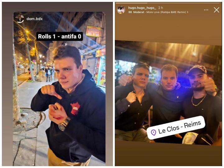 Cet été, l'ancien chef de l'UNI Reims Thomas R. a partagé une story pleine de testostérone avec Hugo C. et Valentin C. Les deux ont défilé en mai dernier à Paris dans la manifestation annuelle des néofascistes français.