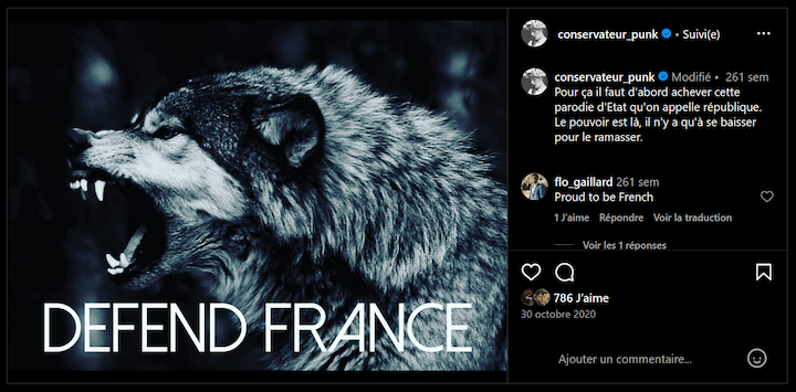 En octobre 2020, Jean-Eudes Le Moulec écrit qu'il faut « achever cette parodie d'État qu'on appelle République. Le pouvoir est là, il n’y a qu’à se baisser pour le ramasser ».