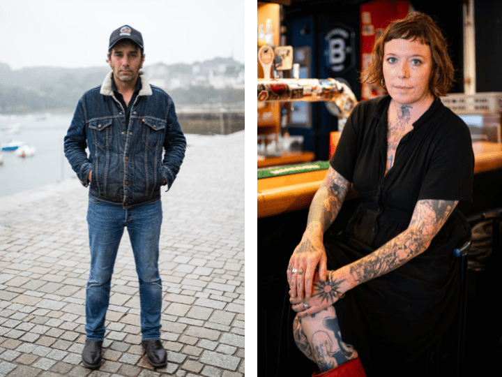 Léa Nahon (à droite) et Chatter (à gauche), tous deux enfants du pays, s'accordent à penser que Douarnenez est la ville du rock