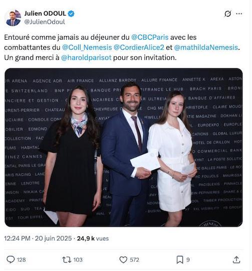 Plusieurs participants confirment leur présence régulière, comme le député RN Julien Odoul.