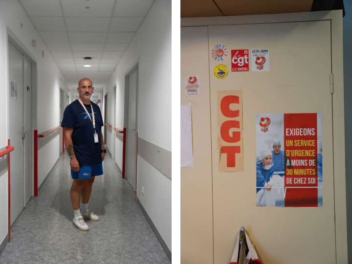 Pour Farid Lagha, ambulancier et secrétaire départemental CGT de la santé et de l’action sociale du Jura, le service public est « en état de mort imminente »