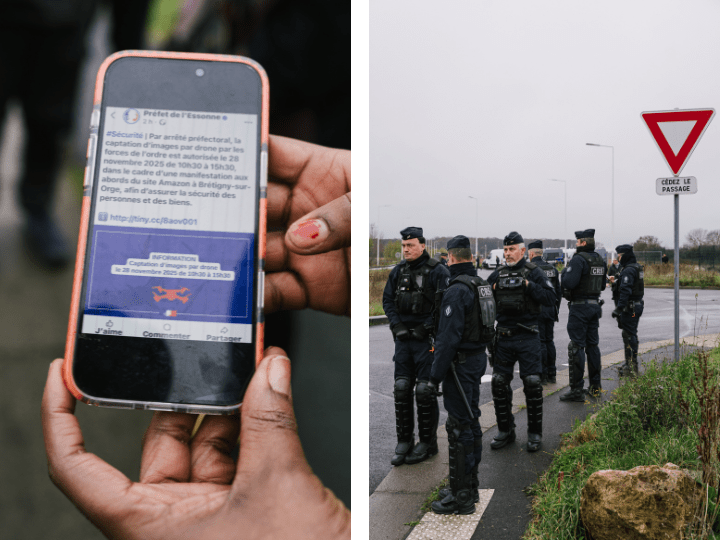 La préfète de l'Essonne autorise la captation d'images par drone par les forces de l'ordre lors de la grève des salariés d'Amazon ce 28 novembre