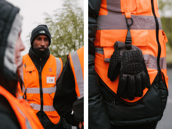 Les salariés d'Amazon France alertent leur direction au sujet des accidents mais rien ne change. Patrice (à gauche) est salarié gréviste chez Amazon.