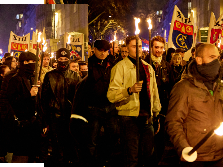 Encadré par quelques CRS, les radicaux ont défilé sous les yeux médusés des passants qui se demandaient parfois à haute voix : « Mais c’est des nazis ? »