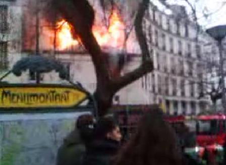 Photo : Incendie à Ménilmontant (Paris)