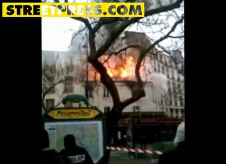 Vidéo : Incendie à Ménilmontant
