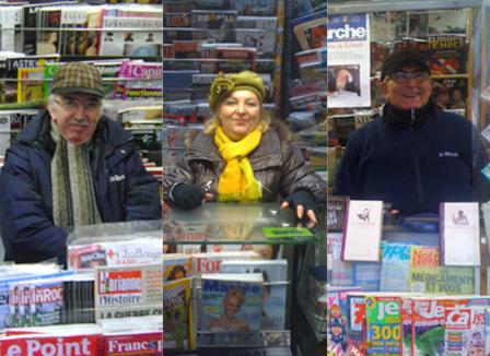 Avec Hacik, Elisabeth et Rachid, dans leur maison de papier