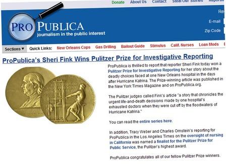Un Prix Pulitzer décerné à une journaliste web
