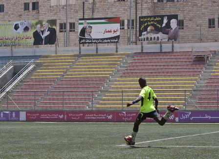 Photoreportage: A Ramallah, loin des crépitements de flashs, la Coupe du monde sans vuvuzelas