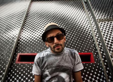 Avec JR, rue Jaffa, à Jérusalem